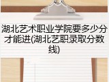 湖北艺术职业学院要多少分才能进(湖北艺职录取分数线)