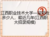 江西职业技术大学一届招收多少人，最近几年(江西职大招录规模)