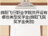绵阳飞行职业学院共开设有哪些类型奖学金(绵阳飞院奖学金类别)