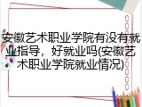安徽艺术职业学院有没有就业指导，好就业吗(安徽艺术职业学院就业情况)