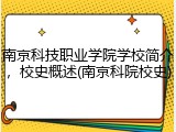 南京科技职业学院学校简介，校史概述(南京科院校史)