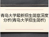青岛大学最新招生简章深度分析(青岛大学招生简析)