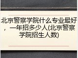 北京警察学院什么专业最好，一年招多少人(北京警察学院招生人数)
