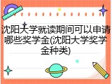 沈阳大学就读期间可以申请哪些奖学金(沈阳大学奖学金种类)