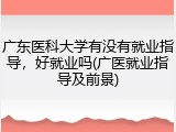 广东医科大学有没有就业指导，好就业吗(广医就业指导及前景)