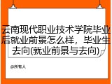 云南现代职业技术学院毕业后就业前景怎么样，毕业生去向(就业前景与去向)