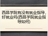 西昌学院有没有就业指导，好就业吗(西昌学院就业指导如何)