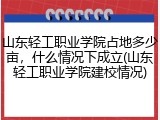山东轻工职业学院占地多少亩，什么情况下成立(山东轻工职业学院建校情况)