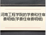 河南工程学院的学费和住宿费明细(学费住宿费明细)