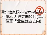 深圳信息职业技术学院毕业生就业大致去向如何(深圳信职毕业生就业去向)