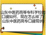 山东中医药高等专科学校的口碑如何，现在怎么样了(山东中医药高专口碑现状)