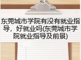 东莞城市学院有没有就业指导，好就业吗(东莞城市学院就业指导及前景)