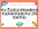 萍乡卫生职业学院有哪些奖学金和助学金呢(萍乡卫院奖助学金)