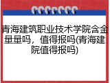 青海建筑职业技术学院含金量量吗，值得报吗(青海建院值得报吗)