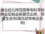 湖北幼儿师范高等专科学校毕业后就业前景怎么样，毕业生去向(湖北幼专就业去向)