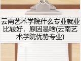 云南艺术学院什么专业就业比较好，原因是啥(云南艺术学院优势专业)