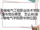 安徽电气工程职业技术学院图书馆在哪里，怎么样(安徽电气学院图书馆位置)