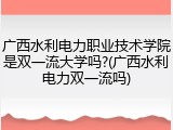 广西水利电力职业技术学院是双一流大学吗?(广西水利电力双一流吗)
