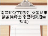 南昌师范学院招生类型及申请条件解读(南昌师院招生指南)