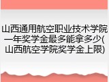 山西通用航空职业技术学院一年奖学金最多能拿多少(山西航空学院奖学金上限)