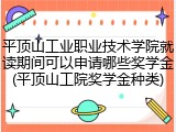 平顶山工业职业技术学院就读期间可以申请哪些奖学金(平顶山工院奖学金种类)