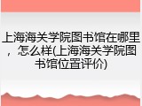 上海海关学院图书馆在哪里，怎么样(上海海关学院图书馆位置评价)