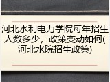 河北水利电力学院每年招生人数多少，政策变动如何(河北水院招生政策)