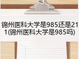 锦州医科大学是985还是211(锦州医科大学是985吗)