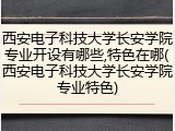 西安电子科技大学长安学院专业开设有哪些,特色在哪(西安电子科技大学长安学院专业特色)