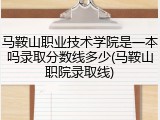 马鞍山职业技术学院是一本吗录取分数线多少(马鞍山职院录取线)
