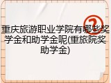 重庆旅游职业学院有哪些奖学金和助学金呢(重旅院奖助学金)
