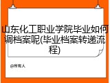 山东化工职业学院毕业如何调档案呢(毕业档案转递流程)