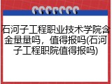 石河子工程职业技术学院含金量量吗，值得报吗(石河子工程职院值得报吗)