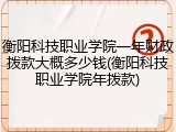 衡阳科技职业学院一年财政拨款大概多少钱(衡阳科技职业学院年拨款)