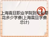 上海震旦职业学院到毕业要花多少学费(上海震旦学费总计)