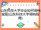 山东科技大学毕业如何调档案呢(山东科技大学调档指南)