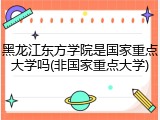 黑龙江东方学院是国家重点大学吗(非国家重点大学)