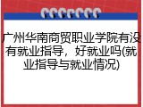 广州华南商贸职业学院有没有就业指导，好就业吗(就业指导与就业情况)