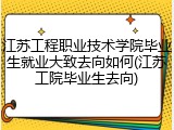 江苏工程职业技术学院毕业生就业大致去向如何(江苏工院毕业生去向)