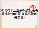 湖北汽车工业学院读什么专业比较有前景(湖北汽院前景专业)