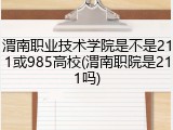 渭南职业技术学院是不是211或985高校(渭南职院是211吗)