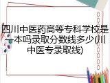 四川中医药高等专科学校是一本吗录取分数线多少(川中医专录取线)