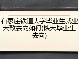 石家庄铁道大学毕业生就业大致去向如何(铁大毕业生去向)