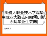 四川航天职业技术学院毕业生就业大致去向如何(川航职院毕业生去向)