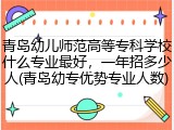 青岛幼儿师范高等专科学校什么专业最好，一年招多少人(青岛幼专优势专业人数)