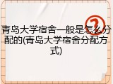 青岛大学宿舍一般是怎么分配的(青岛大学宿舍分配方式)