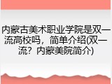 内蒙古美术职业学院是双一流高校吗，简单介绍(双一流？内蒙美院简介)