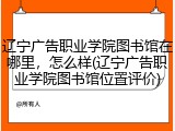 辽宁广告职业学院图书馆在哪里，怎么样(辽宁广告职业学院图书馆位置评价)