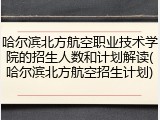 哈尔滨北方航空职业技术学院的招生人数和计划解读(哈尔滨北方航空招生计划)