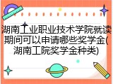 湖南工业职业技术学院就读期间可以申请哪些奖学金(湖南工院奖学金种类)